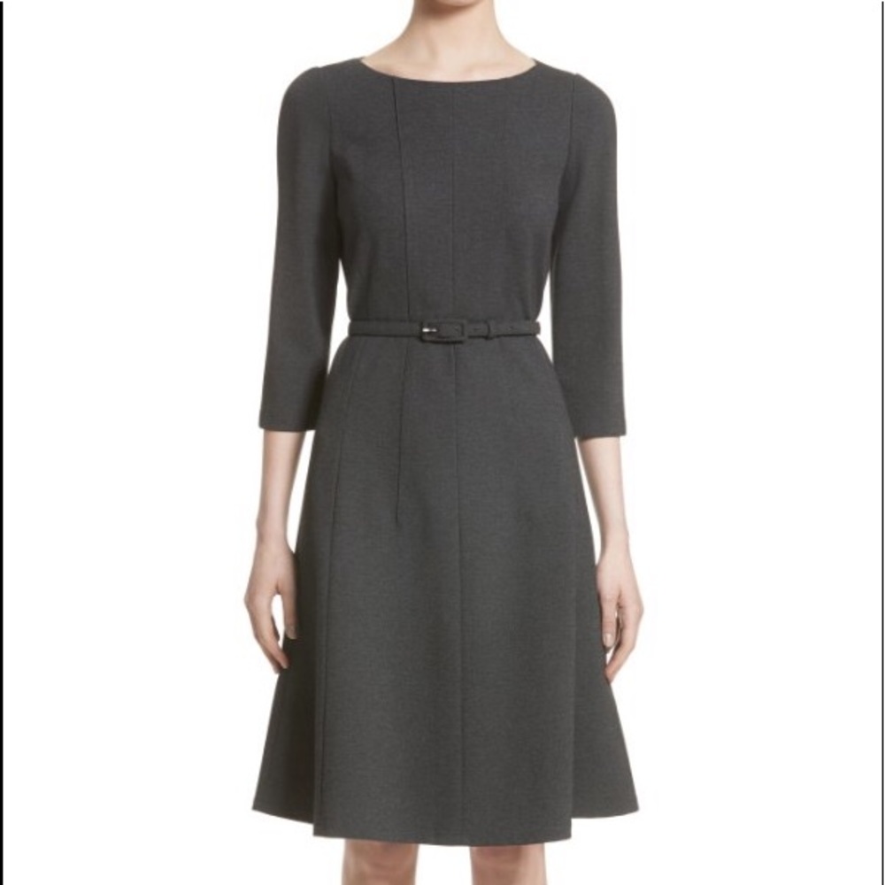 Gray dress with belt